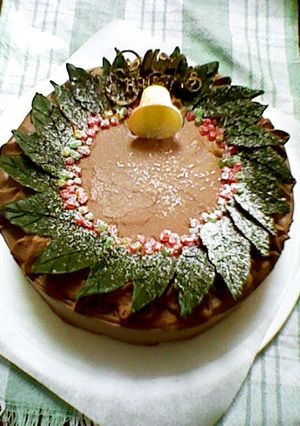 クリスマスに♪抹茶チョコのリースケーキ☆-レシピのメイン写真