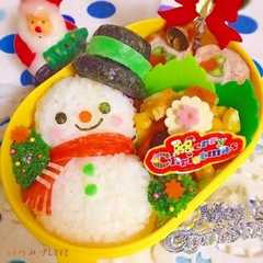 รูปของ キャラ弁☆クリスマス スノーマン