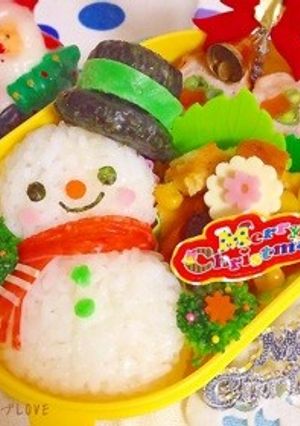 キャラ弁☆クリスマス スノーマン-レシピのメイン写真