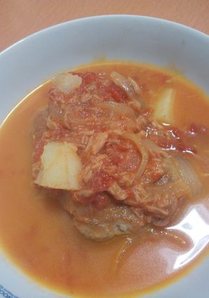 ツナ入り煮込みハンバーグ-レシピのメイン写真