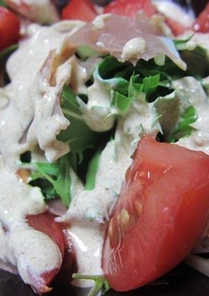 生ハム水菜トマトシーザーサラダ-レシピのメイン写真