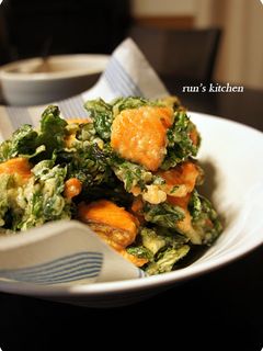 ★サーモンと春菊のかき揚げ★-レシピのメイン写真