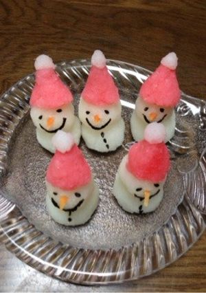 簡単】大根おろし スノーマン・雪だるま①-レシピのメイン写真