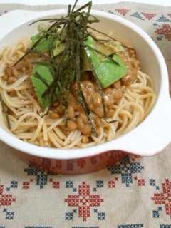 ごま油とわさびで!納豆アボカドパスタ-レシピのメイン写真