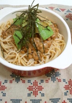 ごま油とわさびで！納豆アボカドパスタ-レシピのメイン写真