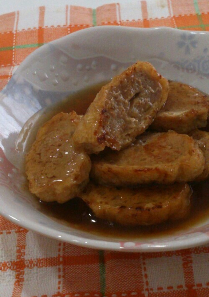 鶏ミンチの油揚げ包み焼き☆和風あんかけ-レシピのメイン写真