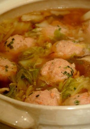 鶏だんご醤油鍋＆〆のラーメン-レシピのメイン写真