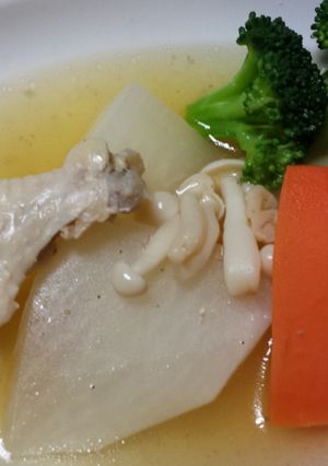 圧力鍋で聖護院大根と手羽元のスープ煮-レシピのメイン写真
