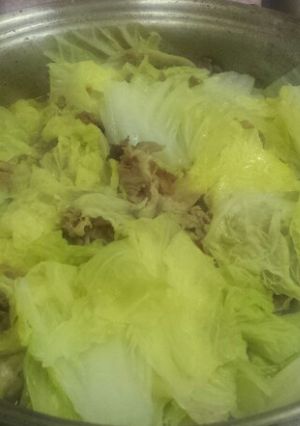 超ズボラ！白菜と豚肉の酒蒸し-レシピのメイン写真