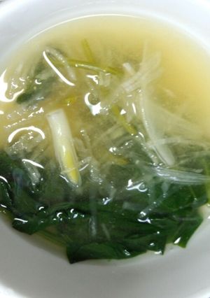 ☆ほうれん草お浸しを味噌汁に☆-レシピのメイン写真