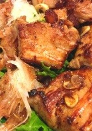 豚バラ肉のジューシーステーキ簡単ソースで-レシピのメイン写真