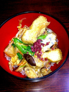 栃尾の油揚げで味噌味の玉子丼-レシピのメイン写真