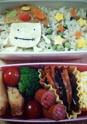 キャラ弁 docomoドコモダケ♪-レシピのメイン写真