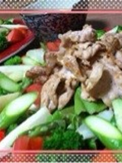 豚肉とたっぷりお野菜の主役サラダ!-レシピのメイン写真
