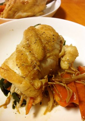 鶏胸肉の野菜巻きソテー-レシピのメイン写真