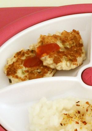 離乳食後期☆ササミと豆腐のハンバーグ☆-レシピのメイン写真