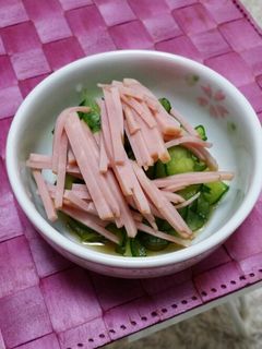 ☆きゅうりとハムの酢の物★-レシピのメイン写真