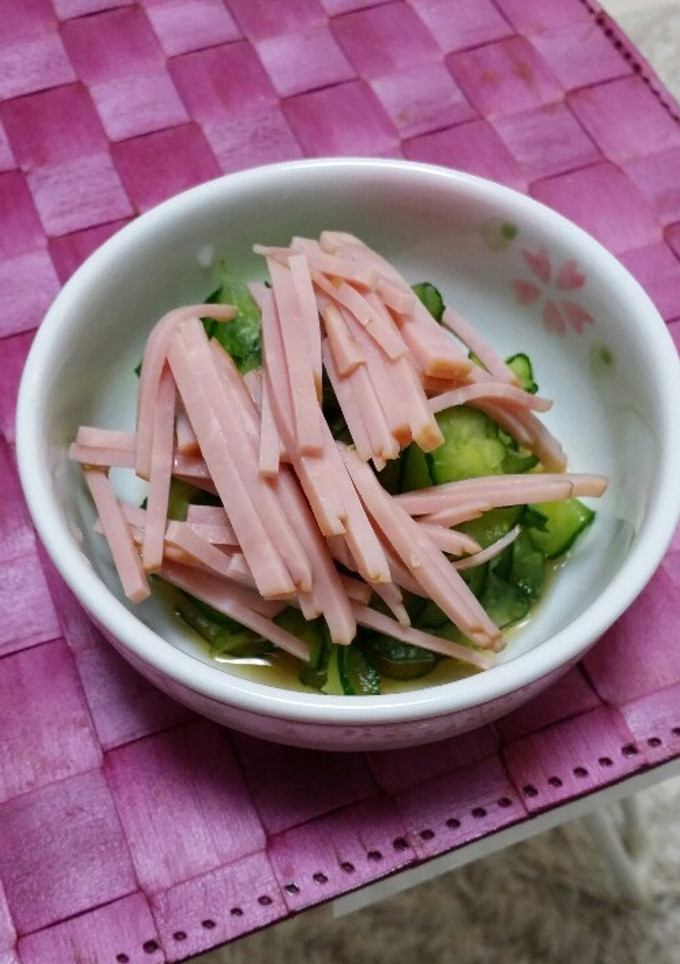 ☆きゅうりとハムの酢の物★-レシピのメイン写真
