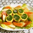水菜の卵巻きサラダ