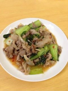 豚肉とちんげん菜のスイートチリ炒め-レシピのメイン写真