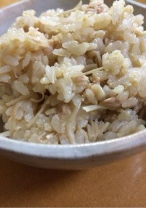 えのきツナご飯(無水鍋QC使用)-レシピのメイン写真