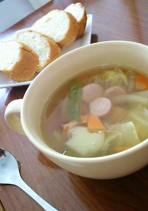 食べるまで20分！簡単コンソメスープ-レシピのメイン写真