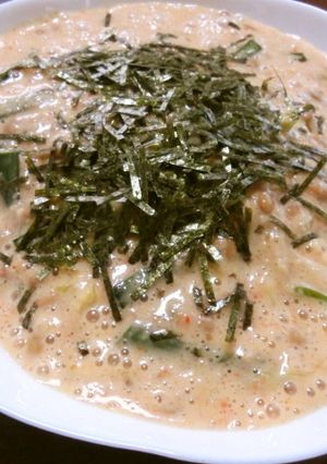 長いもとろろdeふわふわ明太納豆パスタ-レシピのメイン写真
