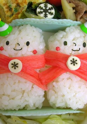 キャラ弁☆簡単！俵の雪だるま☆-レシピのメイン写真