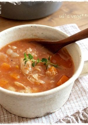 鶏の旨みたっぷりチキントマトスープ-レシピのメイン写真