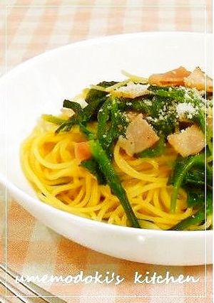 ホウレン草とベーコンの中華風パスタ-レシピのメイン写真