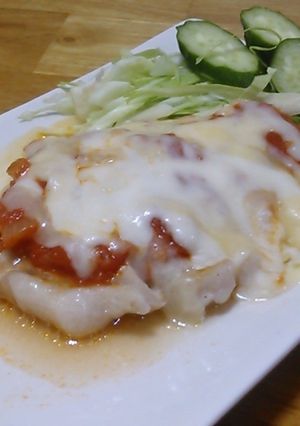 ポークステーキのチーズトマトソース-レシピのメイン写真