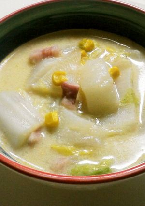 白菜とベーコンとかぶのクリーム煮-レシピのメイン写真