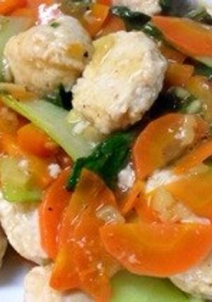 ちんげん菜の餡掛け肉団子-レシピのメイン写真