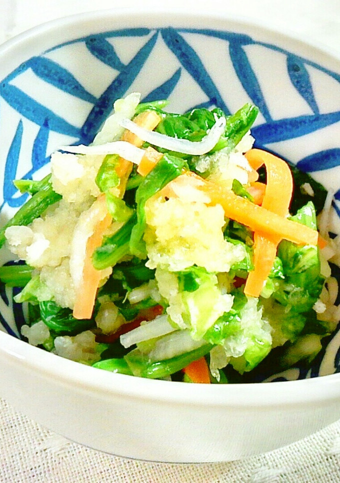 白菜とほうれん草のじゃこおろしあえ♪-レシピのメイン写真