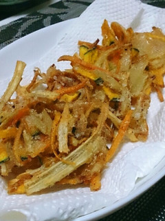 *お出汁で食べる彩りかき揚げ*-レシピのメイン写真