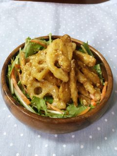 蓮根とごぼうの唐揚げ*ゴママヨサラダ-レシピのメイン写真