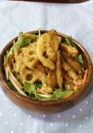 蓮根とごぼうの唐揚げ＊ゴママヨサラダ-レシピのメイン写真