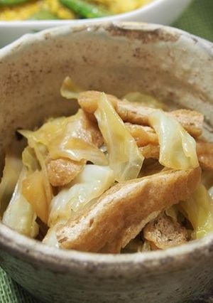 キャベツと油揚げの蒸し煮-レシピのメイン写真