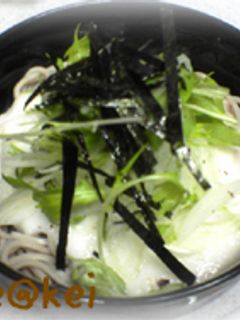 水菜のシャキシャキ山かけそば-レシピのメイン写真