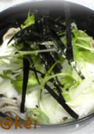 水菜のシャキシャキ山かけそば-レシピのメイン写真