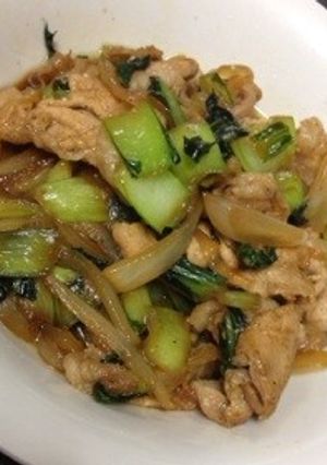 ちんげん菜が100倍美味しい豚肉炒め-レシピのメイン写真