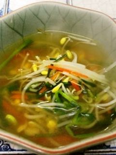ピリ辛もやしスープ-レシピのメイン写真