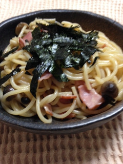 レンチンきのこ和風パスタ-レシピのメイン写真