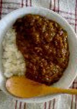 簡単！フープロで作る挽肉カレー！！-レシピのメイン写真