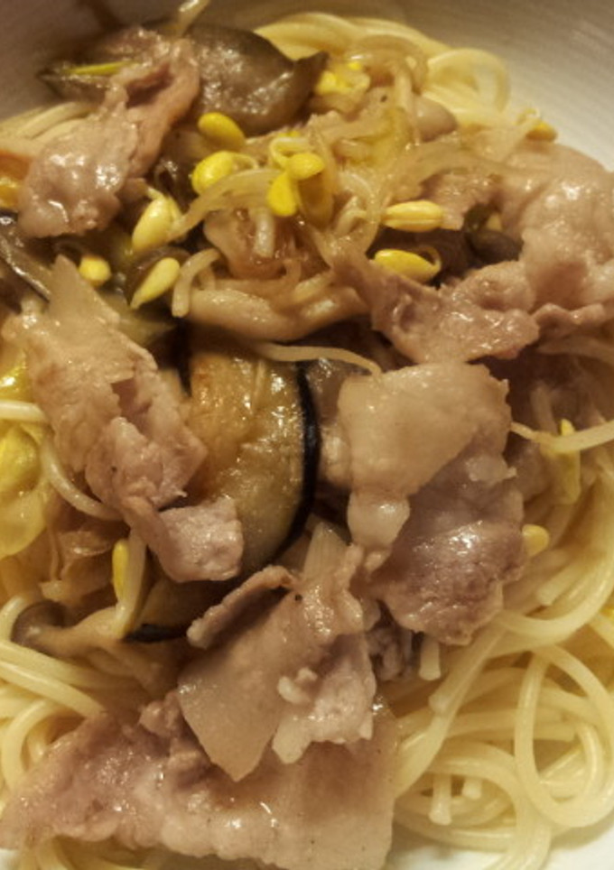 ナスと豚肉ときのこの和風パスタ-レシピのメイン写真