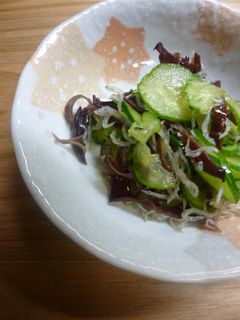きくらげ・しらす・きゅうりの酢の物-レシピのメイン写真