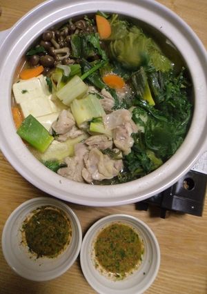 水炊き～豆苗と金ごまの香味だれ～-レシピのメイン写真