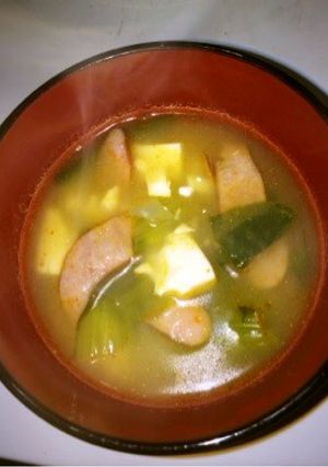 ウィンナーの豆板醤スープ-レシピのメイン写真