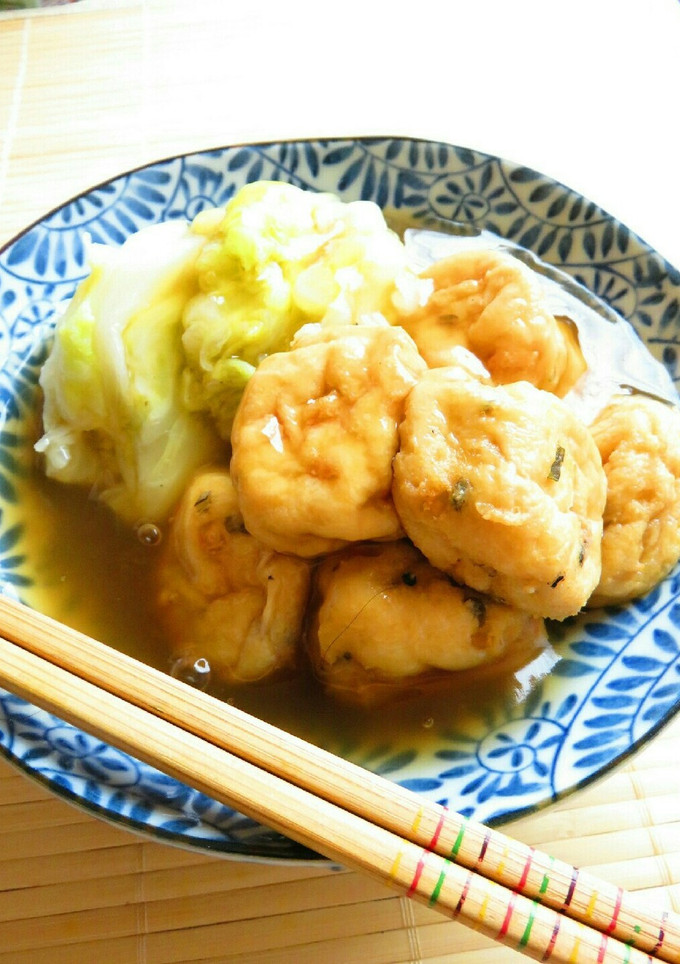 ☺簡単和食♪がんもと白菜の昆布茶あん☺-レシピのメイン写真