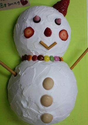 雪だるまケーキ♪-レシピのメイン写真